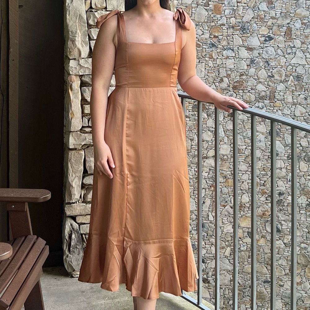 Copper Claire Midi Dress